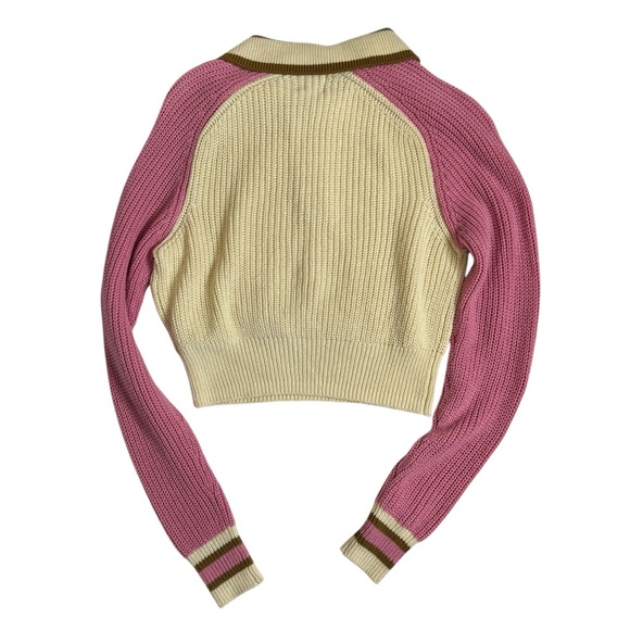 Urban Outfitters BDG Taylor Collared Pullover Knit Sweater Womens Small Preppy‎ - Picture 2 of 9